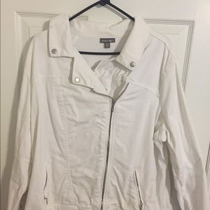 White jean jacket